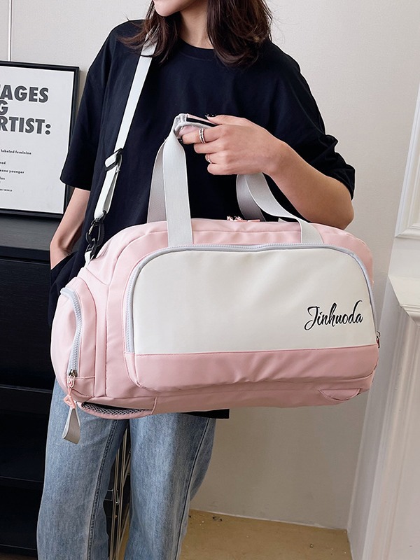 Nueva bolsa de viaje de gran capacidad que se puede llevar en la espalda o sacar, bolsa de equipaje cruzada portátil para ropa que se puede anexar a una mochila con ruedas.