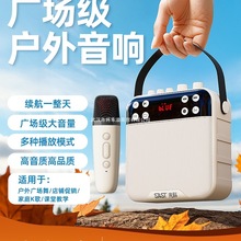 先科户外音响广场舞蓝牙小型音箱大音量便携式话筒麦克风一体