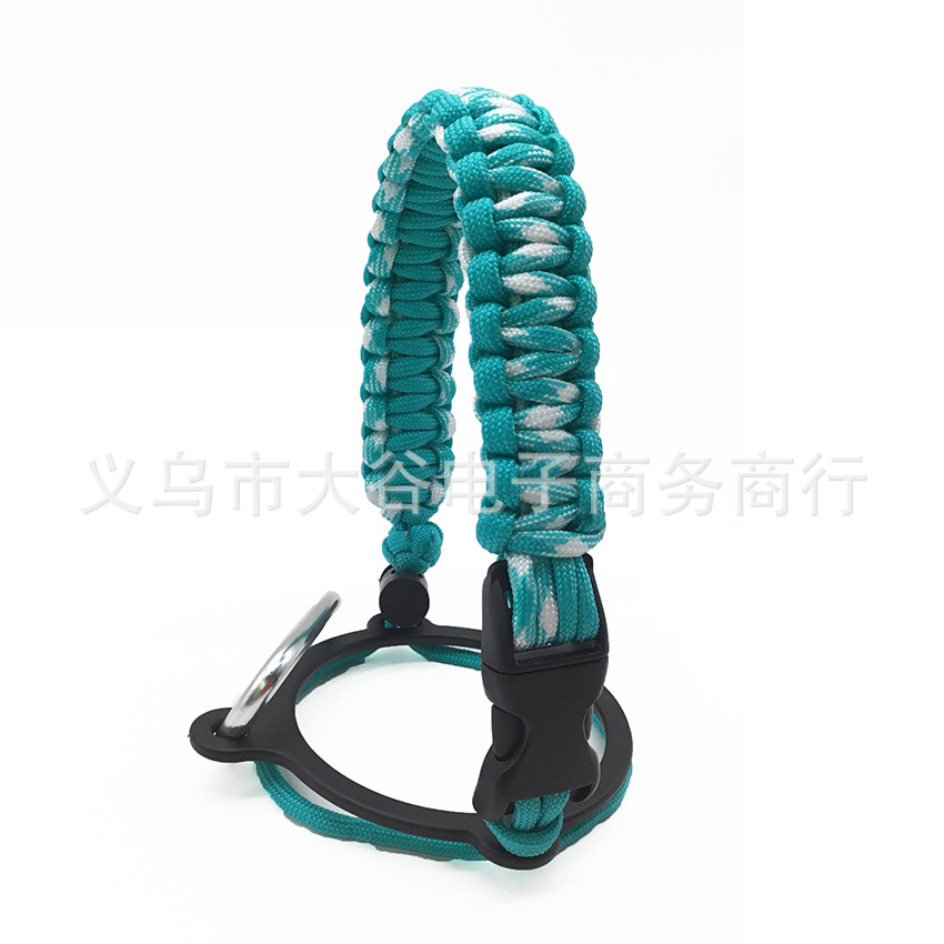 Amazon hidro frasco espacio olla llevar cuerda boca ancha taza de agua cuerda trenzada hervidor llevar cuerda portátil