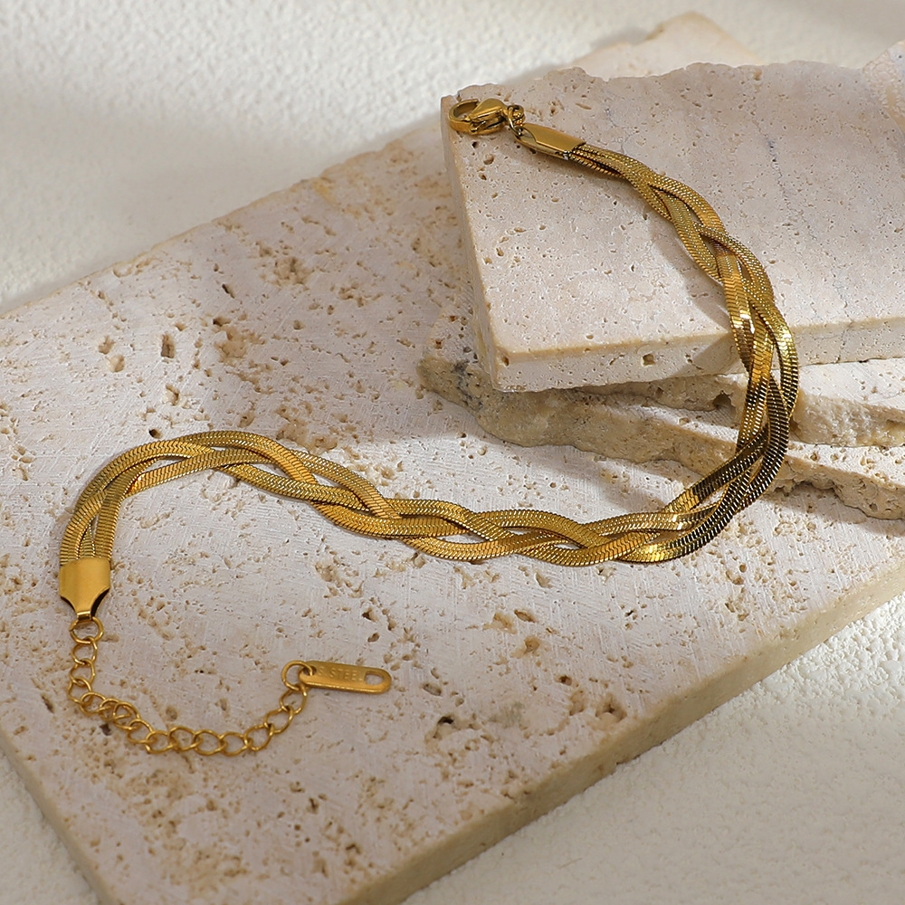 6g Weight 0.03µm-0.05µm Gold Plating Thickness PVD Coated Gold Plating Process Real Gold Plated Plating Material Bracelets Classification 304 Stainless Steel Chain Material 18K Gold Plating Color 1 Piece Quantity Holiday, Daily Occasion 304 Stainless Steel Material Geometric Pattern Women's Gender Simple Style, Classic Style Style Waterproof Non Tarnish Craft PVD Coated Real Gold Plated 18K Gold Geometric 304 Stainless Steel Simple Style Classic Style Waterproof Non Tarnish 304 Stainless Steel Bracelets 7