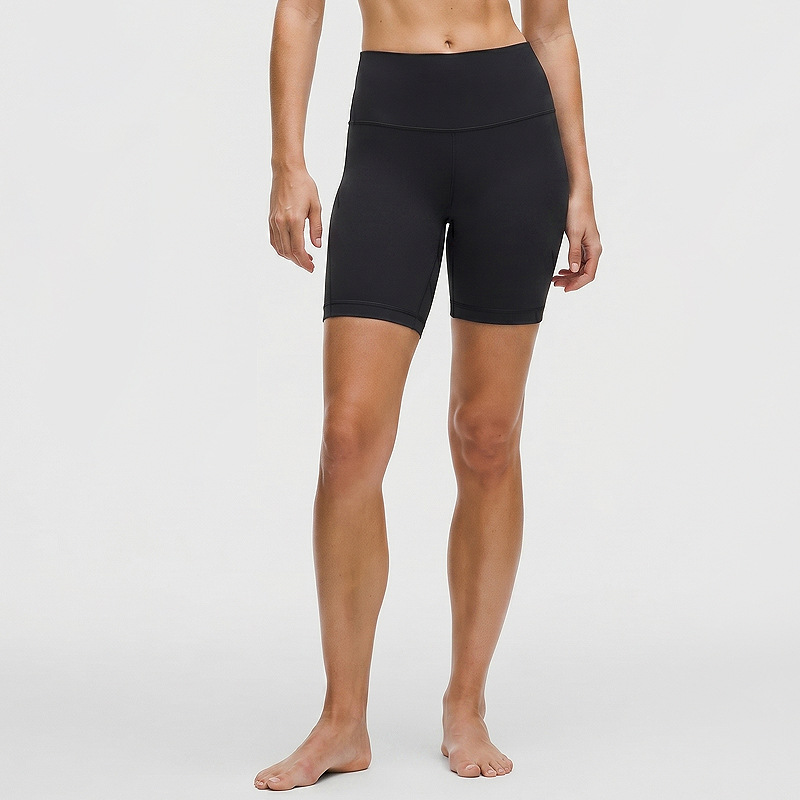 Pantalones de yoga desnudos lu lu damas deportivos de cintura alta pantalon cortos apretados de absorción 8 "pantalones de ciclismo de caderas molidas image 10