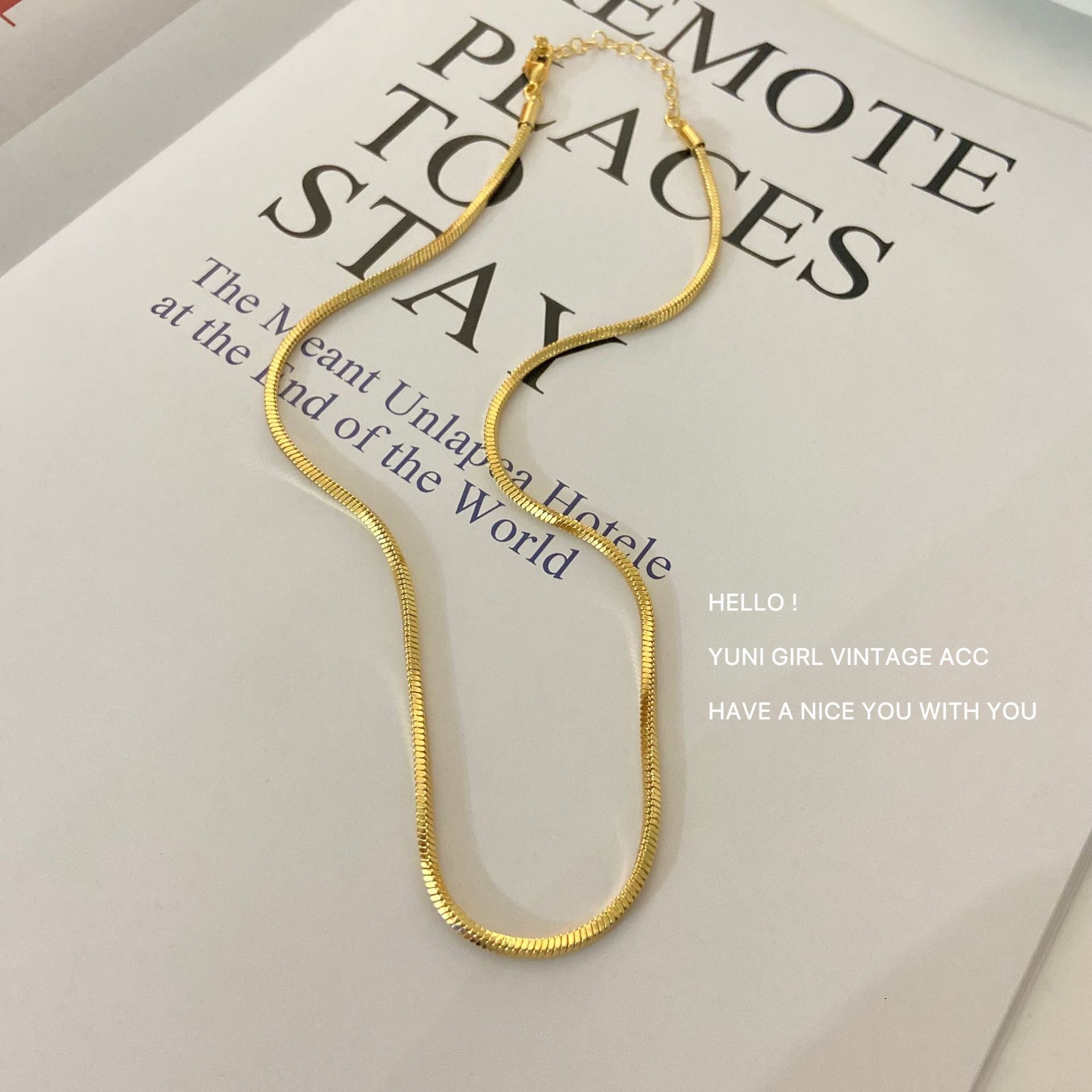 Title 6, Vintage Colorful Diamond Snake Bone Chain Penda...