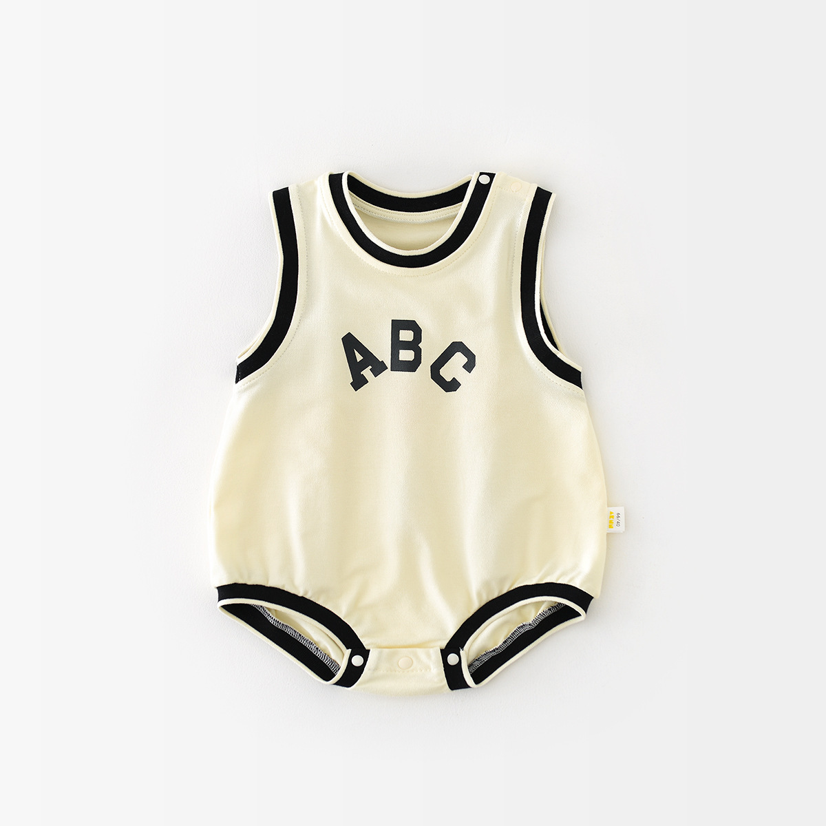 한국 스타일  여름 옷 클래스 A 여성 등반 세트  의 순면 가방 백일 남자의 얇은 원피스 세트 슬링