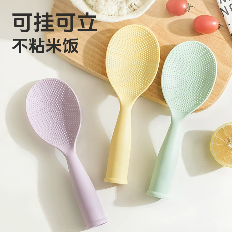 Утолщенная, устойчивая к высоким температурам ложка для риса, может использоваться вертикально, подходит для домашней кухни, не повреждает кастрюли, не прилипает к посуде.