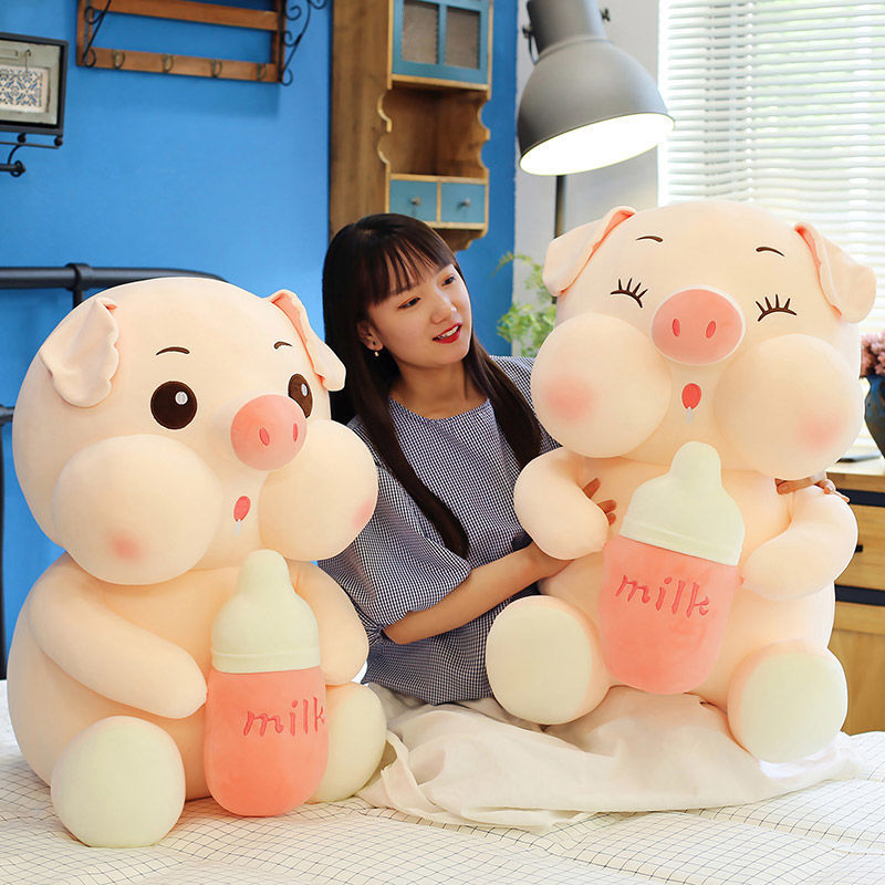 귀여운 병 돼지 베개 인형 인형 큰 인형 TANABATA 선물
