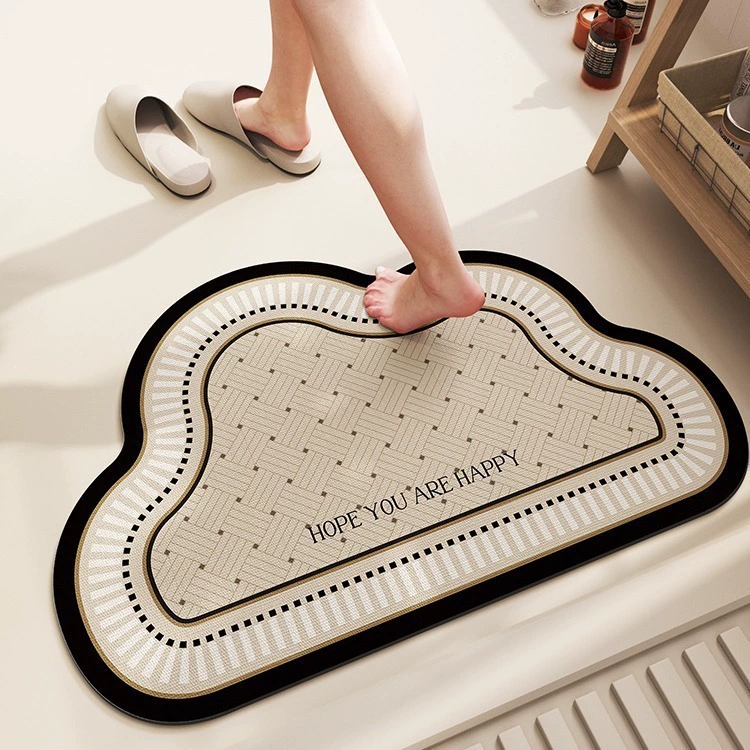 Трансграничные современные простые водонепроницаемые быстросохнущие коврики для ванной комнаты из натурального каучука, домашние, спальные, кухонные, грязеотталкивающие и износостойкие дверные коврики