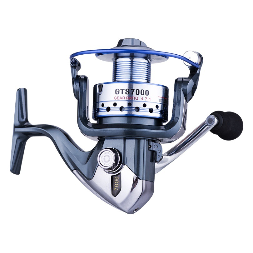 Oro tiburón rey GT1000-7000 Tipo 13 + 1 eje rueca carrete de pesca carretera rueda asiática roca rueda de pesca mar rueda Polo rueda