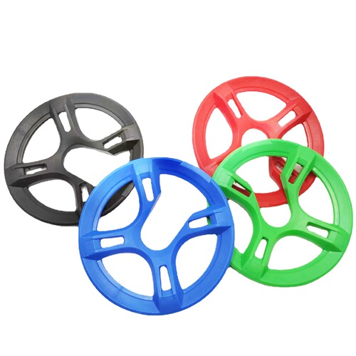 Mountain bike wheel disc cover bicycle crankshaft cover 42 teeth four-hole brown guard plate colorful chain cover crankset guard universal