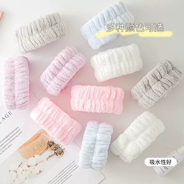 Wristbands for Washing Face, Absorbent to the Cuffs, Sports Sweat-Wiping Wristbands, Sweat-Absorbing Sleeves, Anti-Wet Sleeves for Washing, Hairbands Wholesale