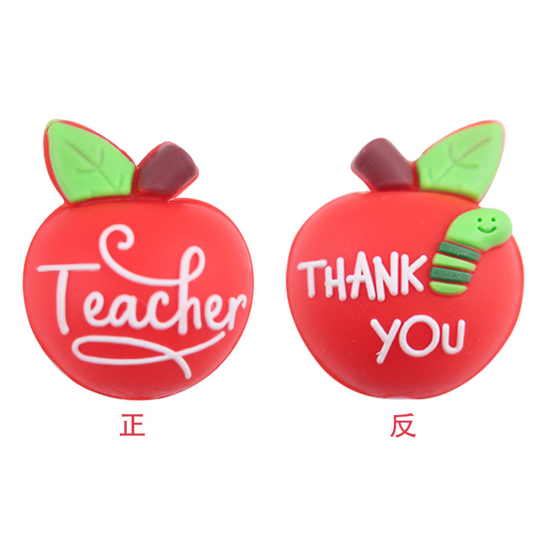 Productos creativos para bebés DIY dibujos animados de doble cara manzana joyas de silicona pezón de bebé anti-caída cadena accesorios de goma de diente