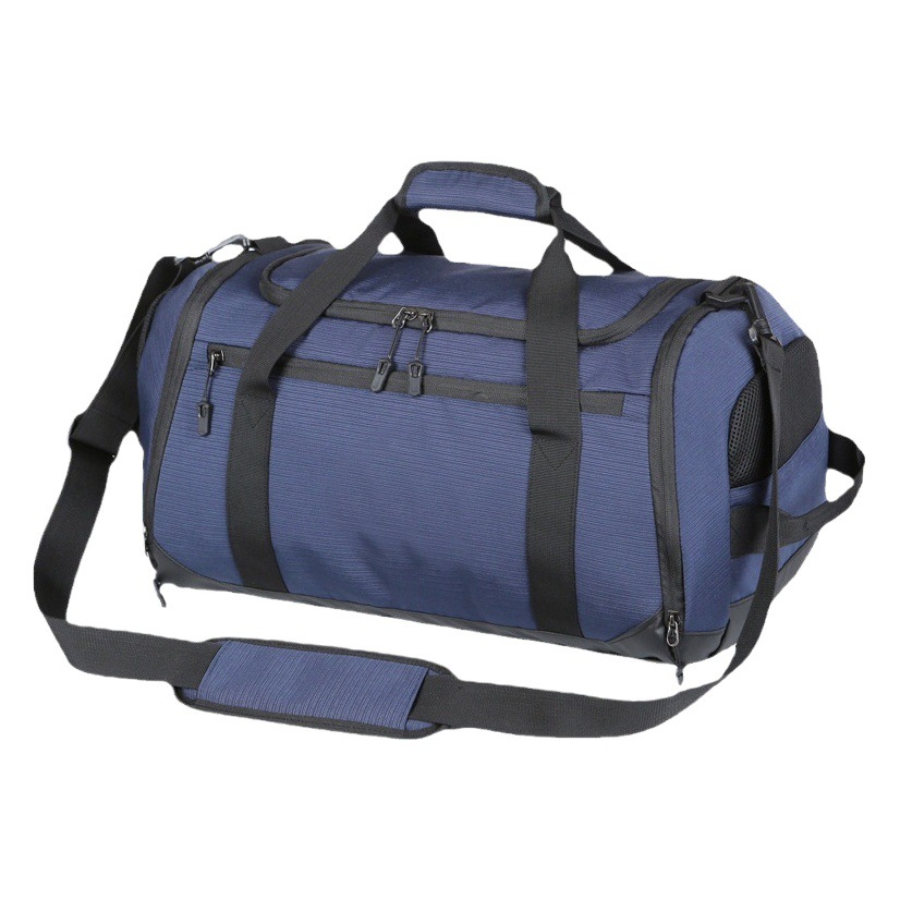 Nueva bolsa de viaje de gran capacidad de separación húmeda y seca Bolsa de fitness almacén de zapatos independiente para hombres bolsa de deporte bolsa de mensajero de hombro impresión