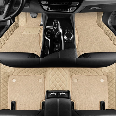Ayaqaltılar (Kovriklər) | Interior Waterproof Floor Mats Car Mats - beige-beige-slimming-silk-double-layer-foot-pads