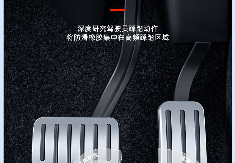 Suitable for Tesla Model Y New 3 Accelerator Brake Anti-Slip Rest Pedal Aluminum Alloy Modification Accessories