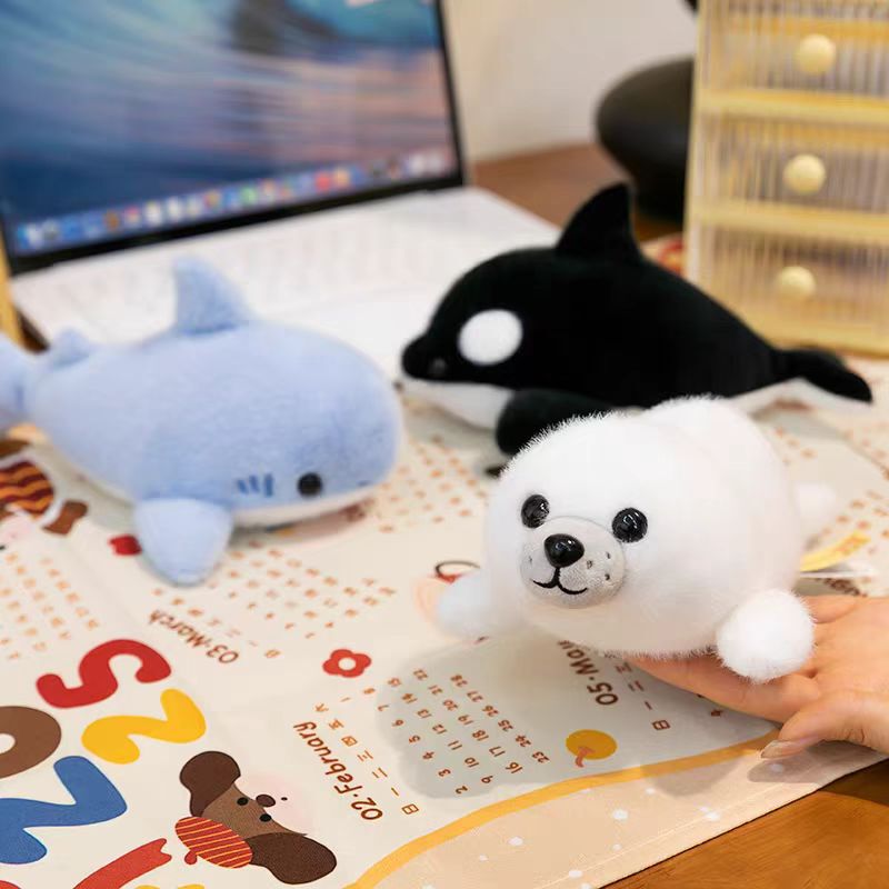 New Ocean Animal Plush Toys Shark Seal Whale Doll 8inch Claw Machine Doll New Ocean Animal Plush Toys Shark Seal Whale Doll 8inch Claw Machine Doll