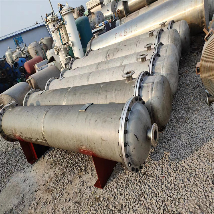 二手不锈钢列管冷凝器 工业高压钛材换热降温设备 带折流板连续式