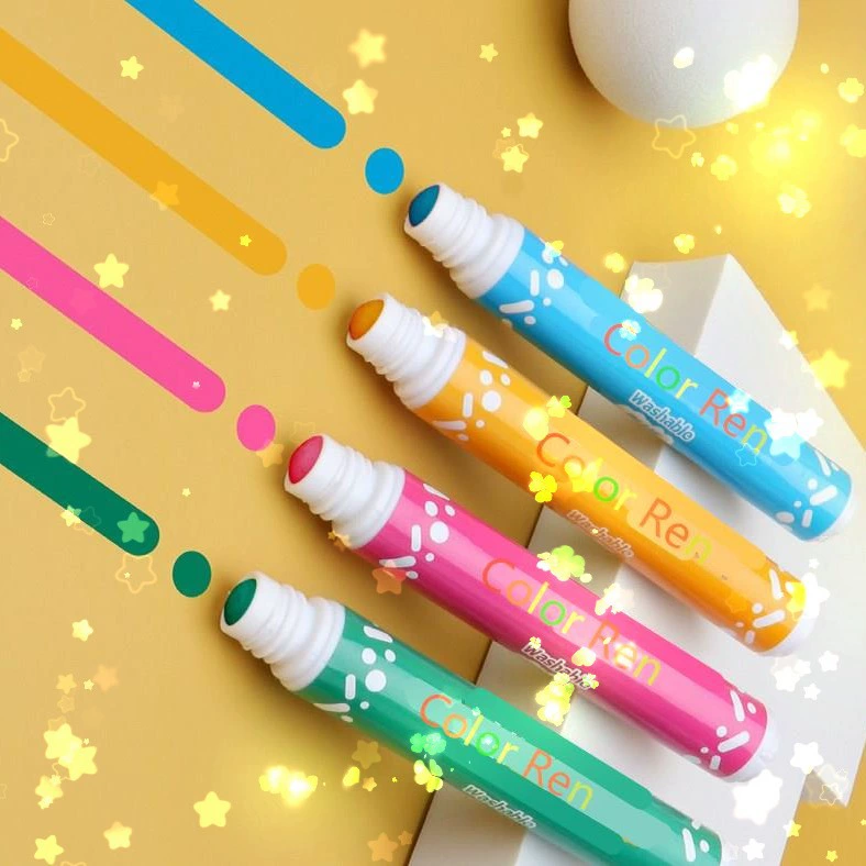 Ледяная фруктовая ручка Dot Stroke Детская раскраска для детей Просветление Акварельная ручка Инструмент для рисования Подарочная коробка Нажатие