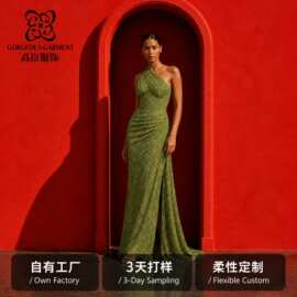 礼服裙来图来样定制 柔性小单快反 自有工厂3天打样 跨境女装代工