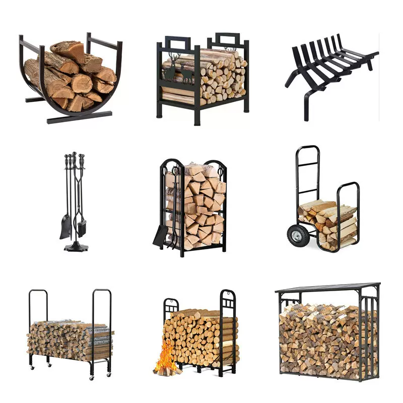 壁炉工具燃烧支架柴火架木柴堆放架储木架收纳架整理摆放室内户外
