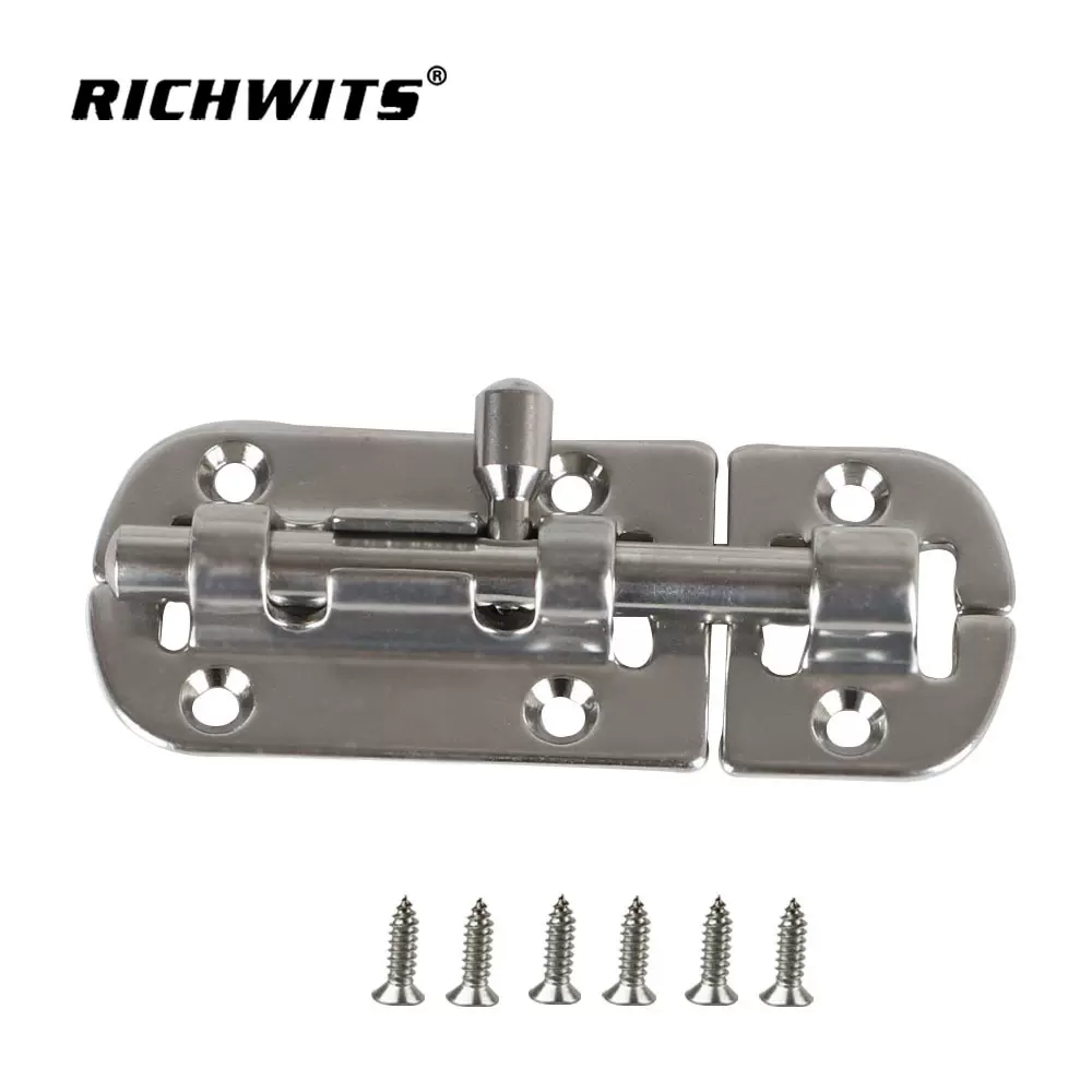 316不锈钢门闩 船用门插销门窗销扣 抽拉插销 房车游艇五金配件