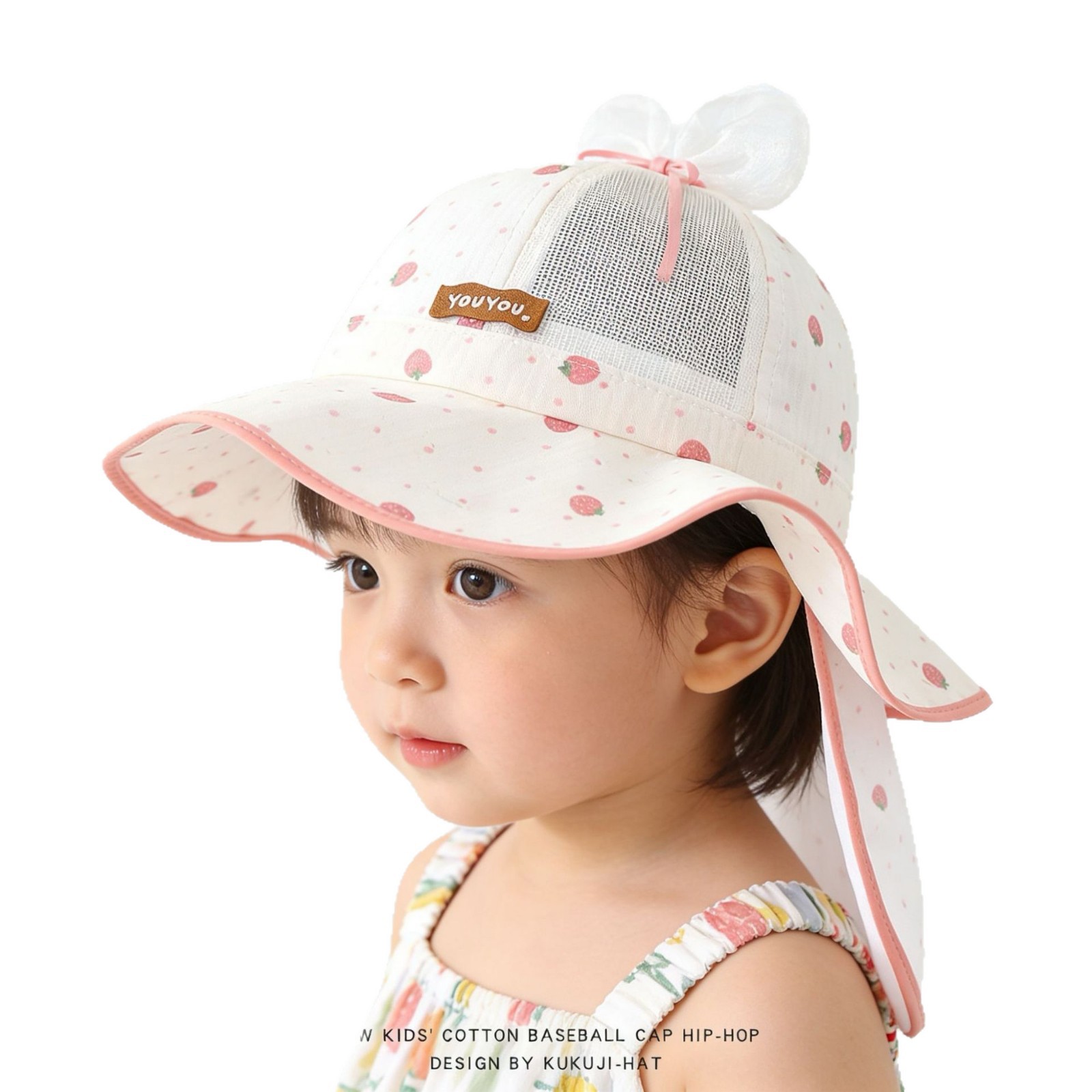 Kids Casual Sun Hat UPF 50+ Baby Spring Summer, Fisherman With Shawl And Neck Protection, Protection Children, Large Brim Sun Hat For Outdoor Use_voghion.com
