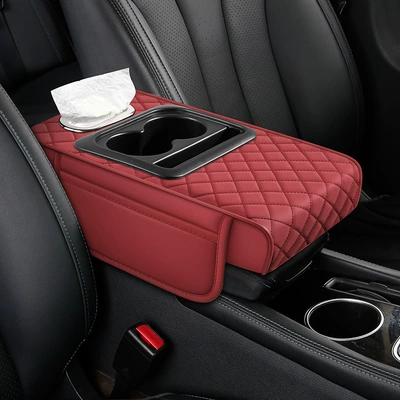Armrest box pad, armrest box pad with tissue
