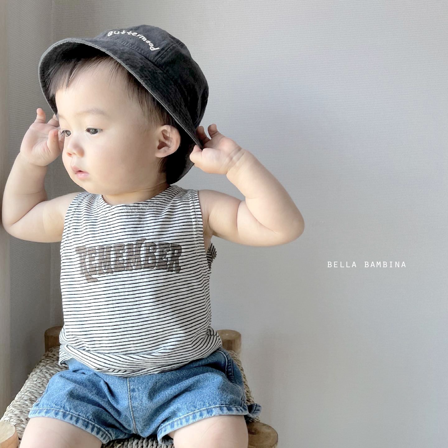 Chaleco de la letra del verano de los niños del estilo coreano ropa para niños ins Bebé Ropa de verano bebé camiseta sin mangas Camiseta de algodón bebé