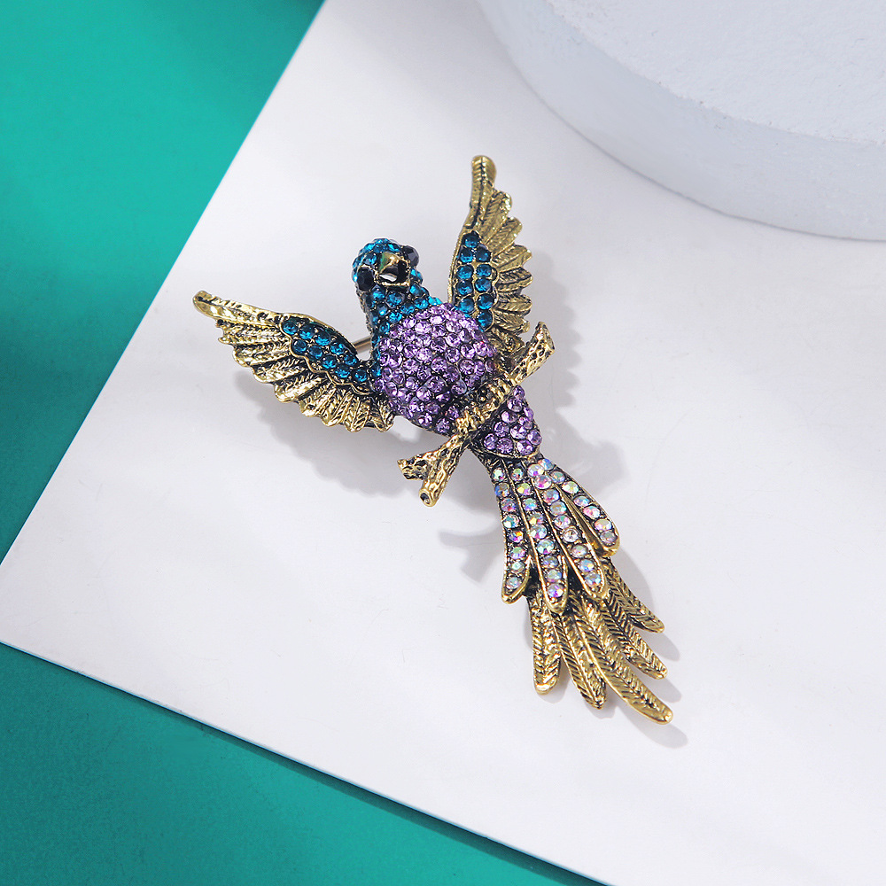 Banquet, Party Occasion Alloy Material Retro Pin Eagle Alloy Plating Inlay Rhinestones Unisex Brooches