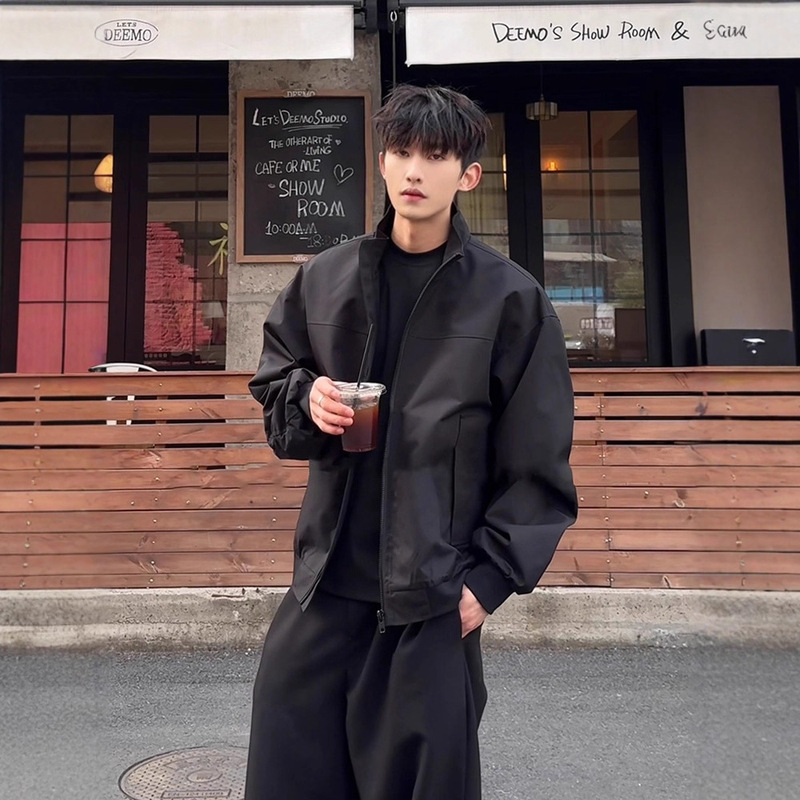 Three-Proof American Outdoor Flight Jacket Men's Spring and Autumn Wear Stand-Up Collar Jacket Short Loose Workwear Jacket