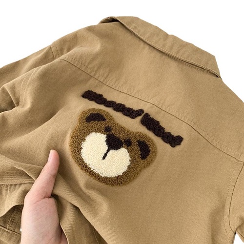 Boys' coats spring and autumn 2024 new children's lapel jackets, handsome casual tops for children and middle-aged children, trendy cross-border