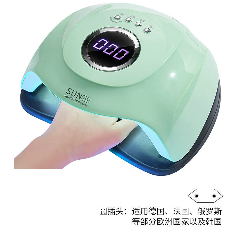 180w lámpara de manicura fototerapia lámpara de secado rápido de alta potencia pegamento de manicura máquina de fototerapia de cuatro velocidades ajustable máquina de manicura inteligente transfronteriza