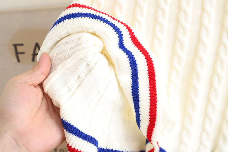 I piccoli colpi di pasta fritta per ragazze imparano lo stile di lavoro a maglia per ragazze autunno e inverno nuova gonna maglione cardigan a maniche lunghe_voghion.com