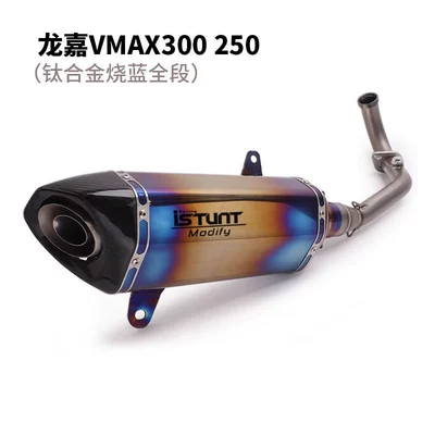 300i Front End Exhaust — Exhaust pipe - longjia-vmax300-250-titanium-alloy-blued-model