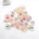 DIY acrylic bracelet beaded Macaron inner color candy bracelet loose beads material straight hole 3.0 plated plastic beads