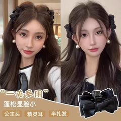 甘美な王女の頭の蝶結びの小さいつかみの女性の気質の高い頭蓋の頂のヘアピンの高級感の精霊の耳の側の前髪の挟み
