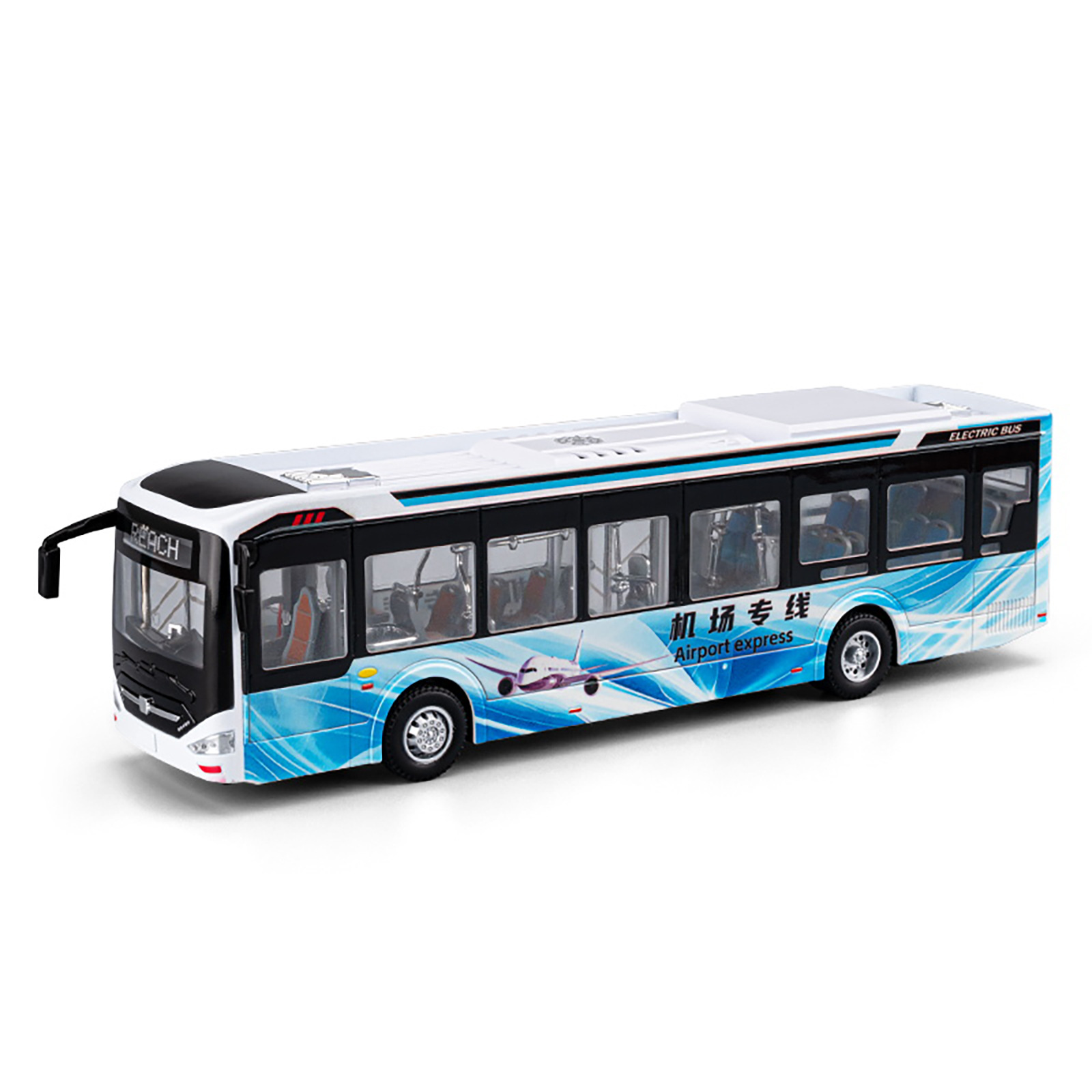 1: 42 Nueva energía autobús modelo de aleación de retorno puede abrir la puerta bebé a través de la casa de la educación temprana ayuda educativa transfronteriza mayorista
