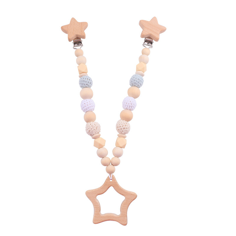 Nuevos productos para bebés abrazaderas de abrazaderas de haz de dibujos animados DIY pulsera de dientes molares decoración colgante de campana cuatro piezas