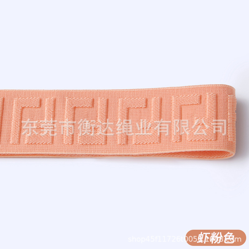 Inventario de 4cm computadora jacquard elástico poliéster letras inglesas artesanía de relieve calzoncillos cintura elástica de color