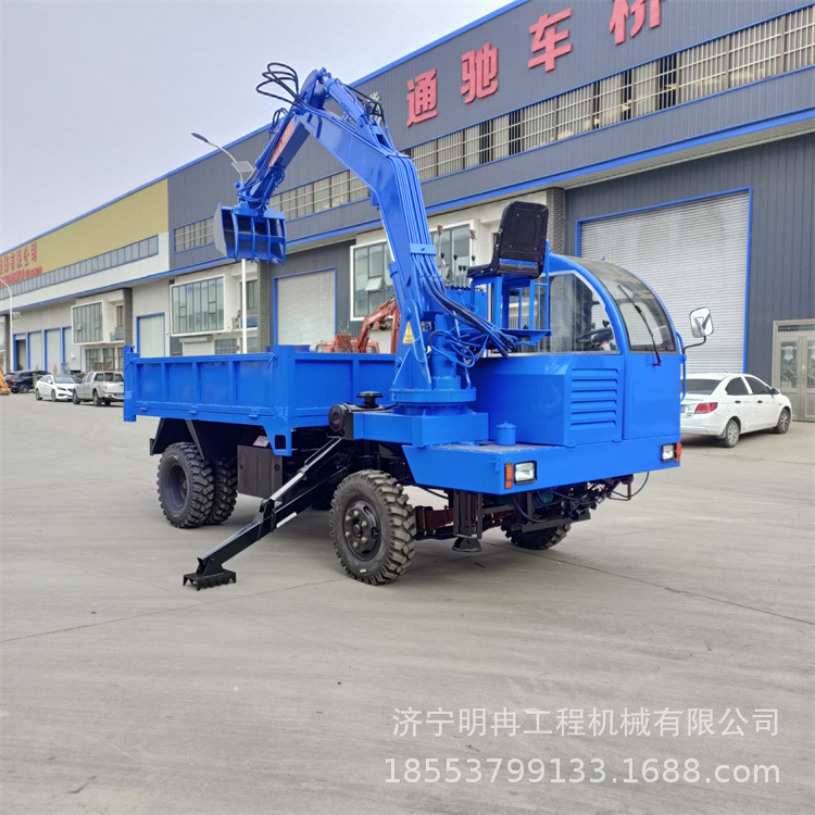 20吨车载式挖掘机 四驱六驱轮式随车挖 沙石场运输挖掘专用机械