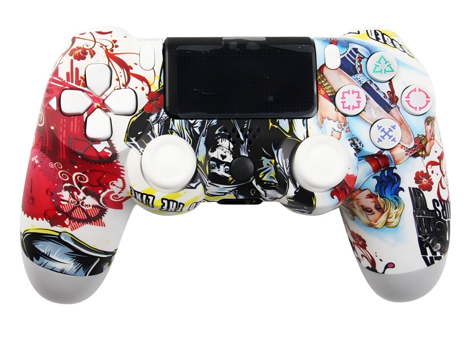 Controlador de Juego Inalámbrico Bluetooth PS4 de ABS Doble Vibración, Giroscopio de 6 Ejes para PC y Consolas