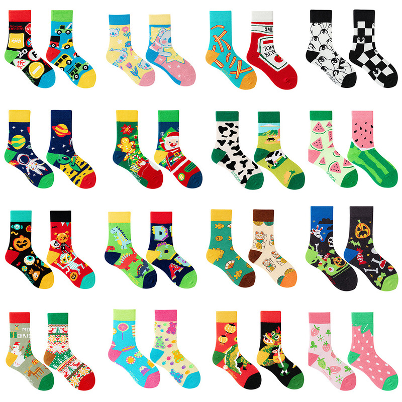 Children's Ab Socks Wholesale Asymmetrical Socks Cartoon Fashion Colorful Trendy Parent-Child Mid-Calf Socks Cross-Border Hot Sale Children's Ab Socks Wholesale Asymmetrical Socks Cartoon Fashion Colorful Trendy Parent-Child Mid-Calf Socks Cross-Border Hot Sale