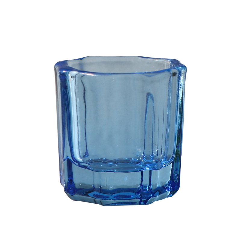 Dental taza octogonal borde adhesivo en polvo taza de mezcla de vidrio taza de mezcla taza pequeña taza oral auto-curado herramienta de manicura vino