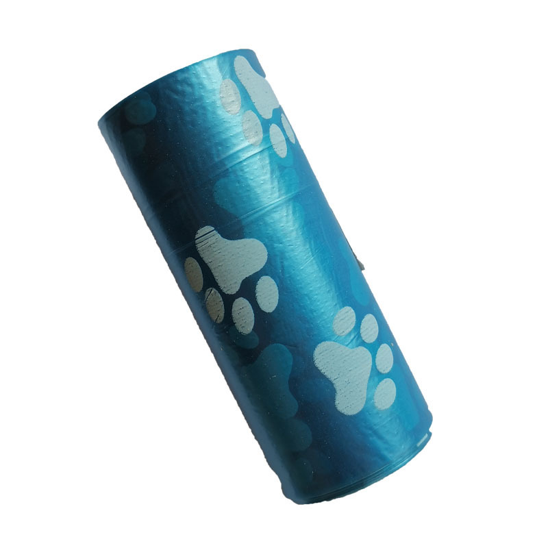 Impreso bolsa de basura para mascotas bolsa de basura bolsa de aseo para perros 15 Unids/rollo gato perro suministros de limpieza