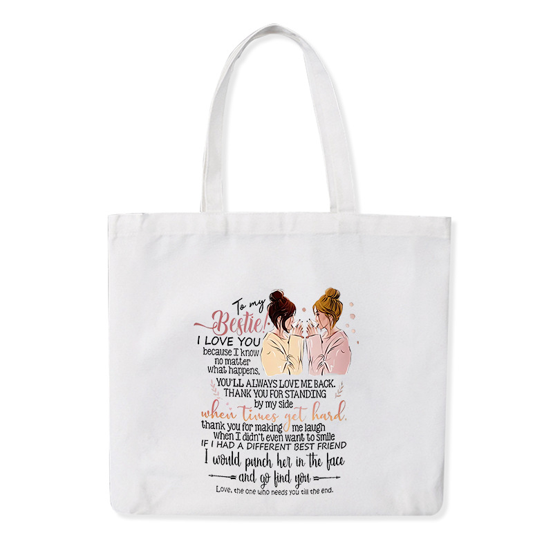 2024新款帆布包女手提袋子布袋妈妈包外出手拎小包手提包可爱卡通