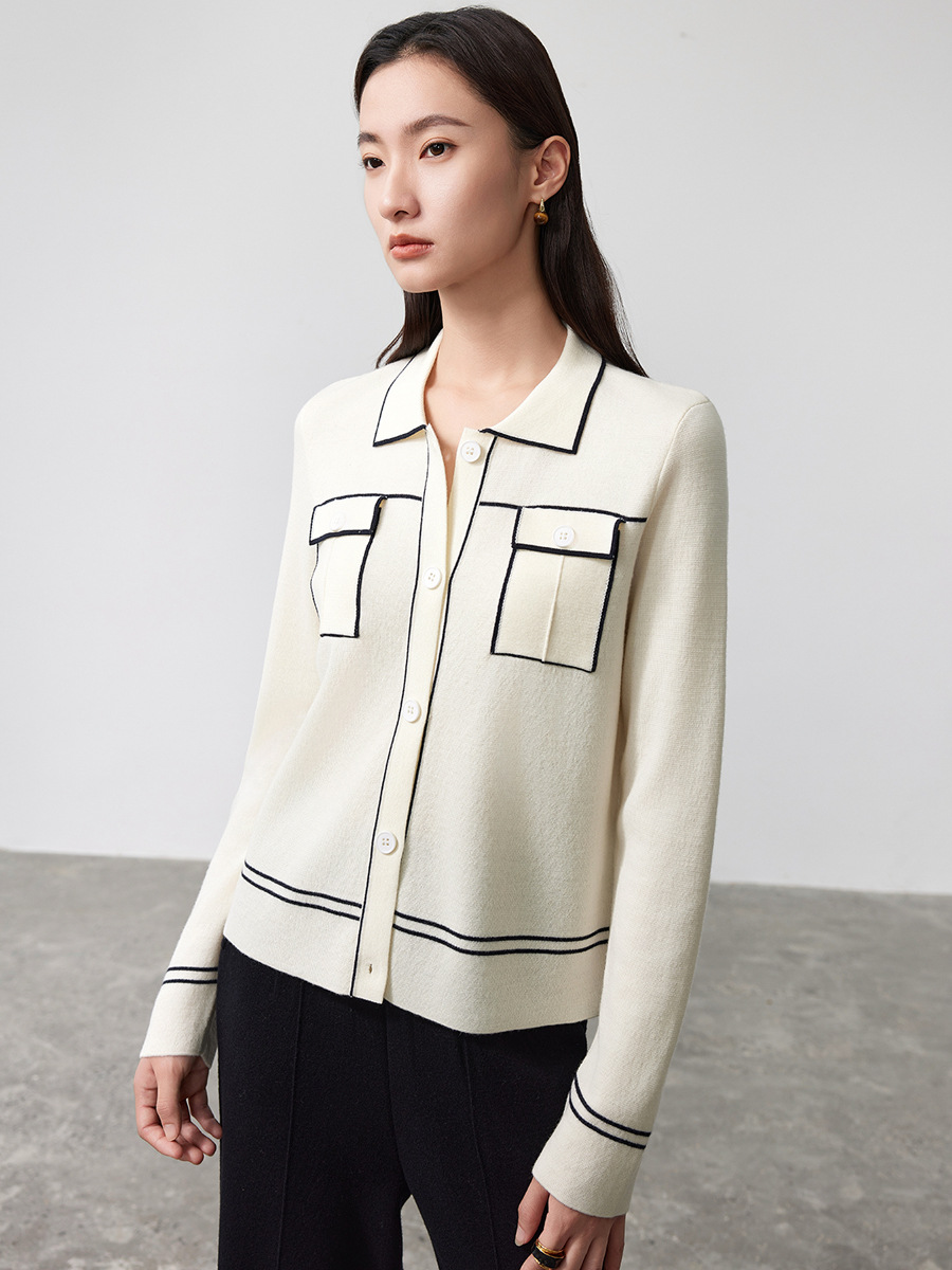 Woolen retro cardigan