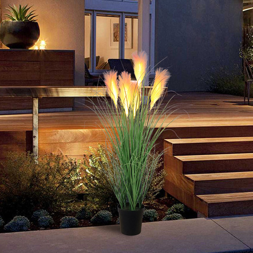 Cross-border solar reed lamp outdoor courtyard waterproof led lawn lamp garden atmosphere decorative ground landscape lamp