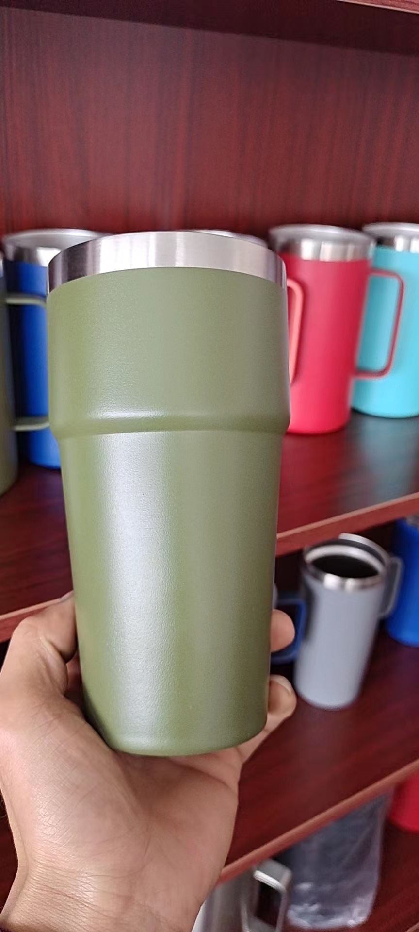 Comercio exterior nuevo acero inoxidable de doble capa 16oz taza de aislamiento caliente taza de automóvil portátil taza de café en stock