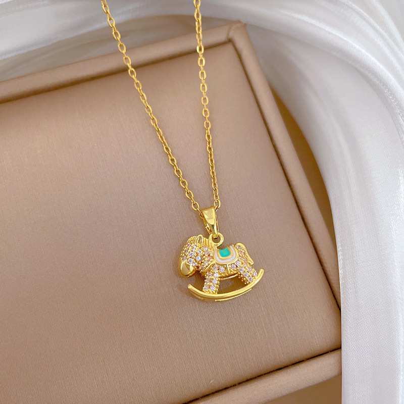 Gorgeous Full Diamond Collarbone Chain Luxury Titanium Steel Necklace_voghion.com