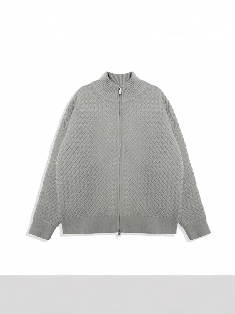 2025 primavera y otoño con collar cremallera cardigan de hombre chaqueta casual suelta comercio exterior transfronterizo explosión