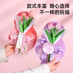 教師の日のギフトカード、高級感のある手作りDIY立体花束カード、お母さんや先生への祝福のための小さな贈り物