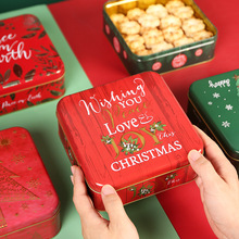 创意圣诞礼盒糖果饼干巧克力包装马口铁空盒欧式伴手礼圣诞节礼物